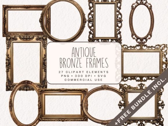 Download Antique Bronze Frames Clipart - Bronze Collection