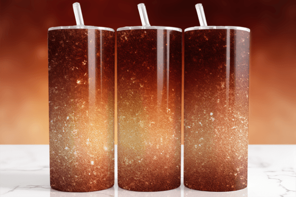 Download Sunset Bronze Ombre Glitter Tumbler Wrap - Bronze Collection