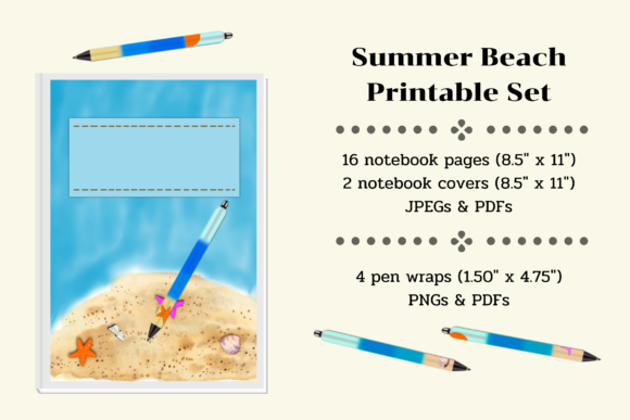 Download Summer Beach Printable Set - Printable Collection