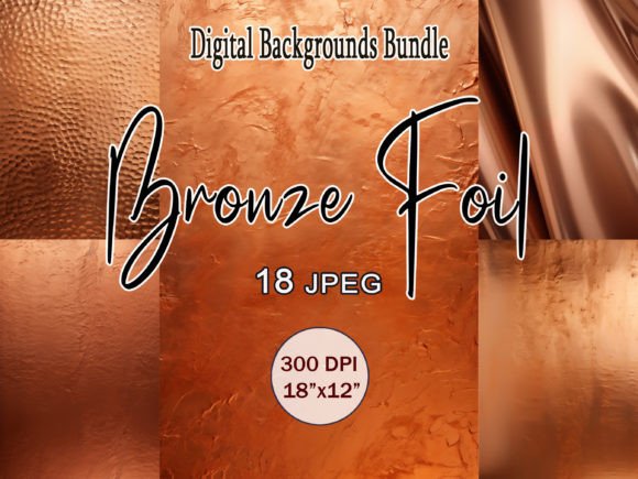 Download Bronze Foil Texture Digital Backgrounds - Bronze Collection