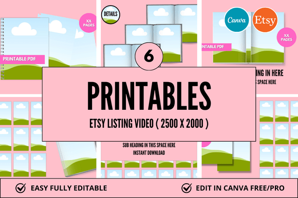 Download Printables Etsy Video Canva Mockup - Printable Collection