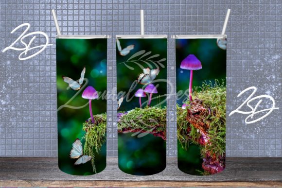 Download Mushrooms Tumbler Design Wrap - Premium Resources