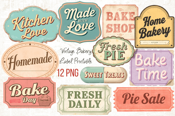 Download Vintage Bakery Label Printable - Printable Collection